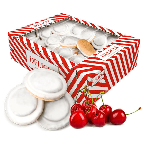 Cookies Delicia White with Cherry – TV Box – 17.64 oz (500gr)